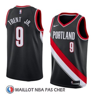 Maillot Portland Trail Blazers Gary Trent Jr. No 9 Icon 2018 Noir