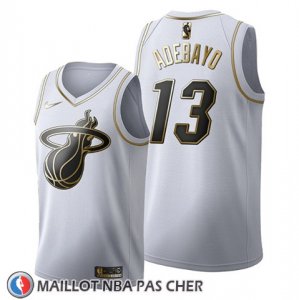 Maillot Golden Edition Miami Heat Bam Adebayo Blanc