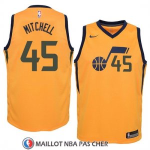 Maillot Enfant Jazz Donovan Mitchell 45 Statement 2017-18 Jaune