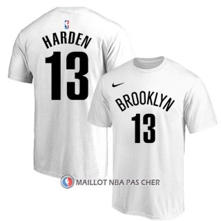 Maillot Manche Courte Brooklyn Nets James Harden Blanc