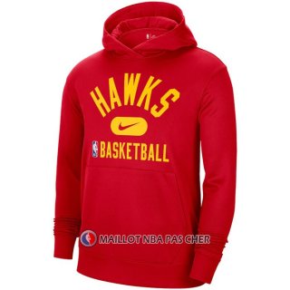 Veste a Capuche Atlanta Hawks Performance Practice 2021-22 Rouge