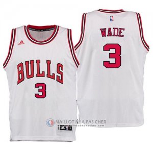 Maillot Chicago Bulls Wade 3# Blanc