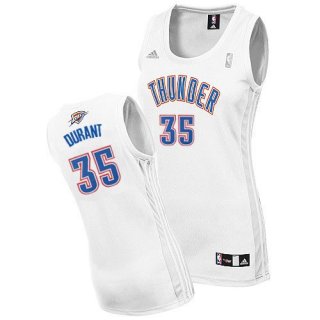 Maillot Femme de Durant Oklahoma City Thunder #35 Blanc