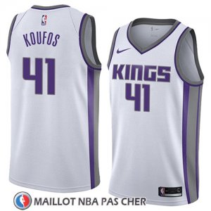 Maillot Sacramento Kings Kosta Koufos No 41 Association 2018 Blanc
