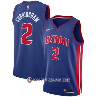 Maillot Detroit Pistons Cade Cunningham NO 2 Icon Bleu