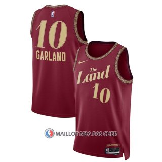 Maillot Cleveland Cavaliers Darius Garland NO 10 Ville 2023-24 Rouge