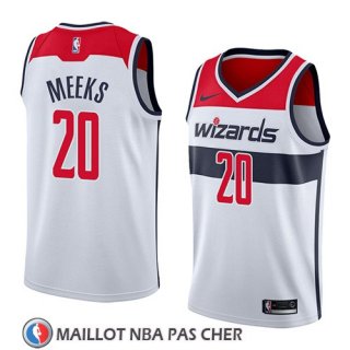 Maillot Washington Wizards Jodie Meeks No 20 Association 2018 Blanc