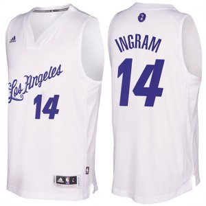 Maillot Navidad 2016 Brandon Ingram Lakers 14 Blanc