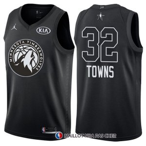 Maillot All Star 2018 Minnesota Timberwolves Karl-anthony Towns 32 Noir
