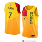 Maillot Milwaukee Bucks Thon Maker Ville 2018-19 Jaune
