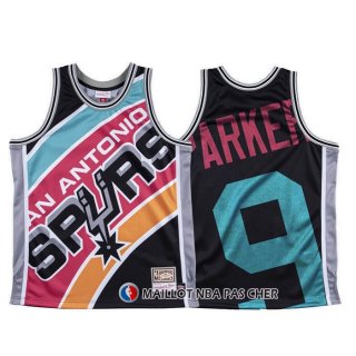 Maillot San Antonio Spurs Tony Parker Mitchell & Ness Big Face Noir