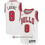 Maillot Enfant Chicago Bulls Zach Lavine NO 8 Association Blanc