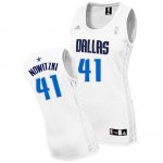 Maillot Femme de Nowitzki Dallas Mavericks #41 Blanc