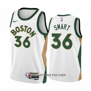 Maillot Boston Celtics Marcus Smart NO 36 Ville 2023-24 Blanc