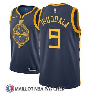 Maillot Golden State Warriors Andre Iguodala No 9 Ciudad 2018-19 Bleu