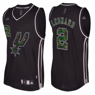 Maillot Camuoflage Mode Spurs Leonard 2 Noir