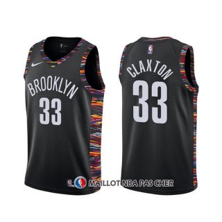 Maillot Brooklyn Nets Nicolas Claxton Ville 2019-20 Noir