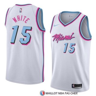Maillot Miami Heat Okaro White Ville 2018 Blanc