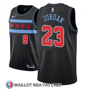 Maillot Chicago Bulls Michael Jordan No 23 Ciudad 2018-19 Noir