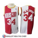 Maillot Houston Rockets Hakeem Olajuwon Retro Rouge Blanc