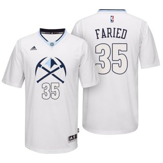 Maillot Manga Cort Nuggets Faried 35 Blanc