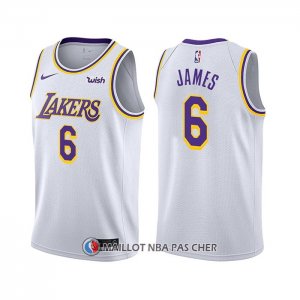 Maillot Los Angeles Lakers LeBron James Association 2021-22 Blanc