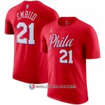 Maillot Manche Courte Philadelphia 76ers Joel Embiid Statement Rouge