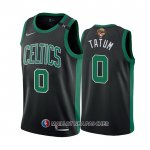 Maillot Boston Celtics Jayson Tatum NO 0 Statement 2022 NBA Finals Noir