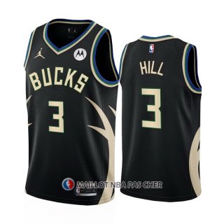 Maillot Milwaukee Bucks George Hill NO 3 Statement 2022-23 Noir