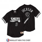 Maillot Manche courte Bulls Allen Iverson 3 Noir