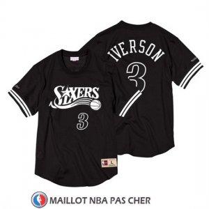 Maillot Manche courte Bulls Allen Iverson 3 Noir