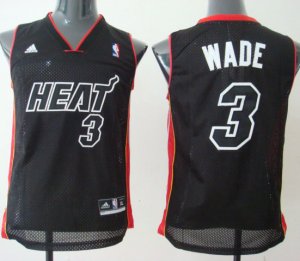 Maillot Enfant de Wade Miami Heat #3 Noir