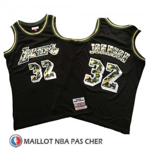 Maillot Los Angeles Lakers Magic Johnson Camouflage Noir