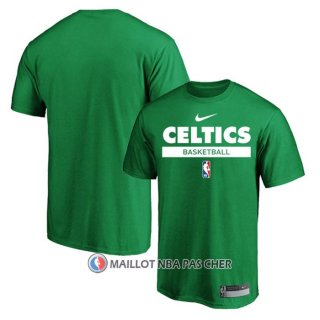 Maillot Manche Courte Boston Celtics Practice Performance 2022-23 Vert