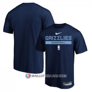 Maillot Manche Courte Memphis Grizzlies Practice Performance 2022-23 Bleu2