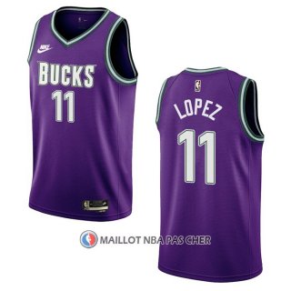Maillot Milwaukee Bucks Brook Lopez NO 11 Classic 2022-23 Volet