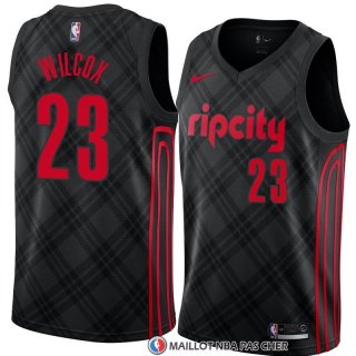 Maillot Portland Trail Blazers Cj Wilcox Ville 2018 Noir