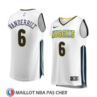 Maillot Denver Nuggets Jarred Vanderbilt Association 2017-18 Blanc