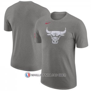 Maillot Manche Courte Chicago Bulls Ville 2023-24 Gris