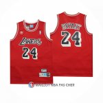 Maillot Los Angeles Lakers Kobe Bryant NO 24 Retro Rouge