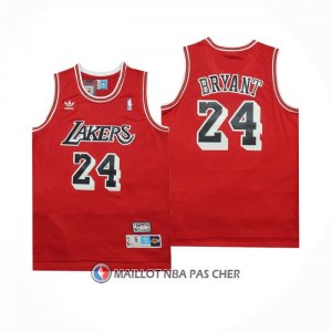 Maillot Los Angeles Lakers Kobe Bryant NO 24 Retro Rouge