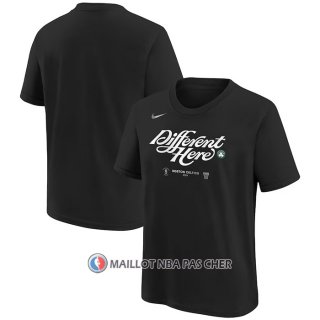 Maillot Manche Courte Boston Celtics 2024 NBA Playoffs Mantra Noir