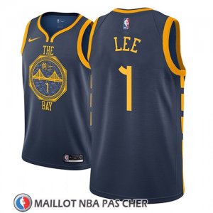 Maillot Golden State Warriors Damion Lee No 1 Ciudad 2018-19 Bleu