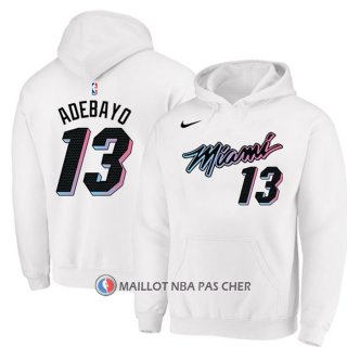 Veste a Capuche Miami Heat Bam Adebayo Ville 2020-21 Blanc