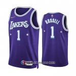 Maillot Los Angeles Lakers D'angelo Russell NO 1 Ville 2021-22 Volet