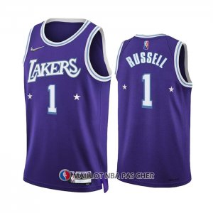 Maillot Los Angeles Lakers D'angelo Russell NO 1 Ville 2021-22 Volet