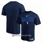 Maillot Manche Courte Dallas Mavericks Practice Performance 2022-23 Bleu2