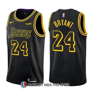 Maillot Los Angeles Lakers Bryant Ciudad 24 Noir