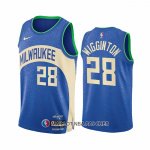 Maillot Milwaukee Bucks Lindell Wigginton NO 28 Ville 2023-24 Bleu