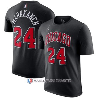 Maillot Manche Courte Chicago Bulls Lauri Markkanen Statement Noir